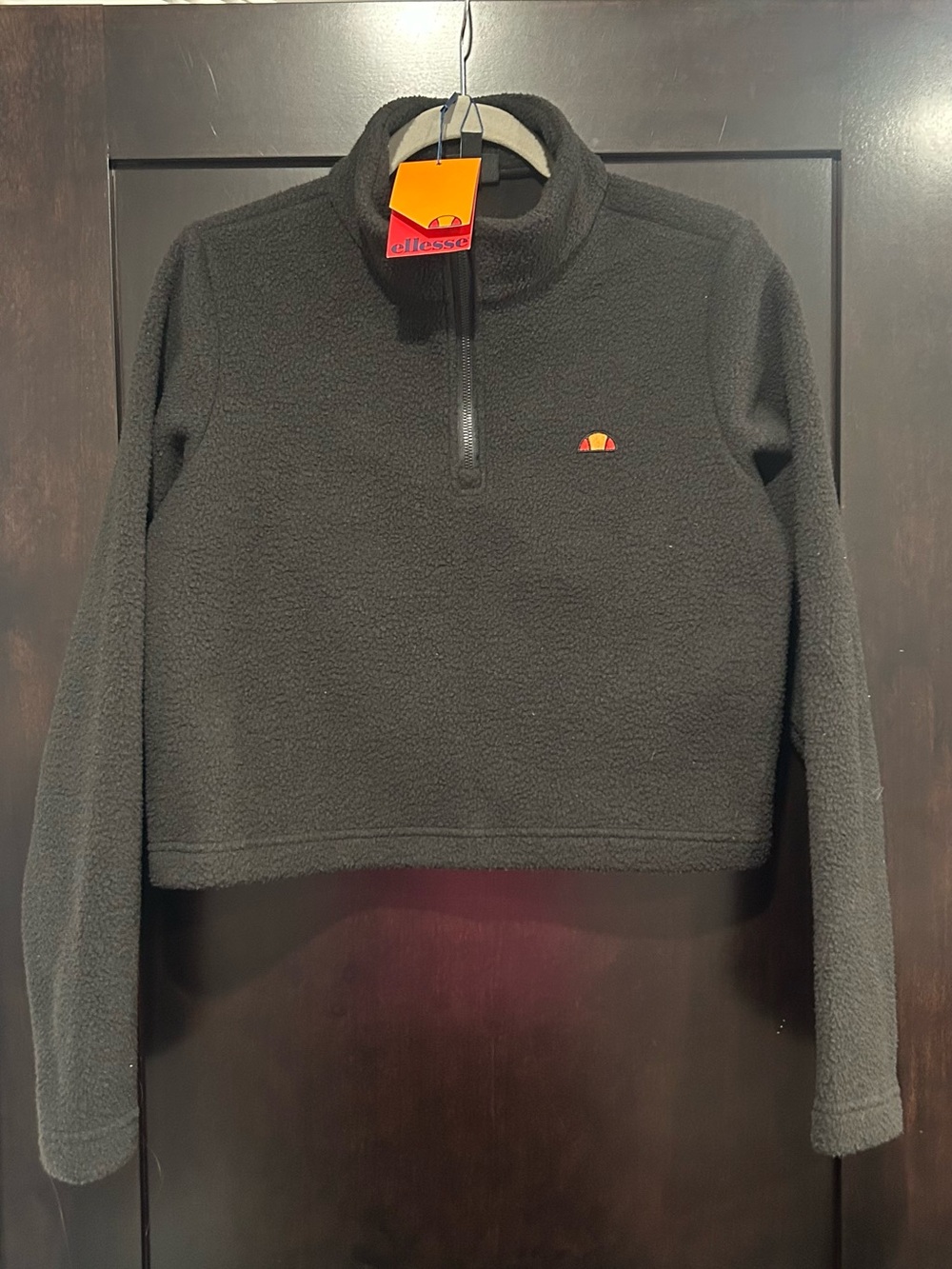 NWT Ellesse Size 8 Women's 1/4 Zip Sherpa Fleece Pullover Sweatshirt